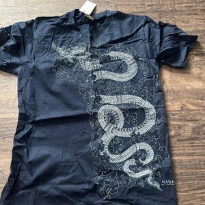 Men's Line Thai Blue Dragon Muay Thai Shirt Medium Thailand